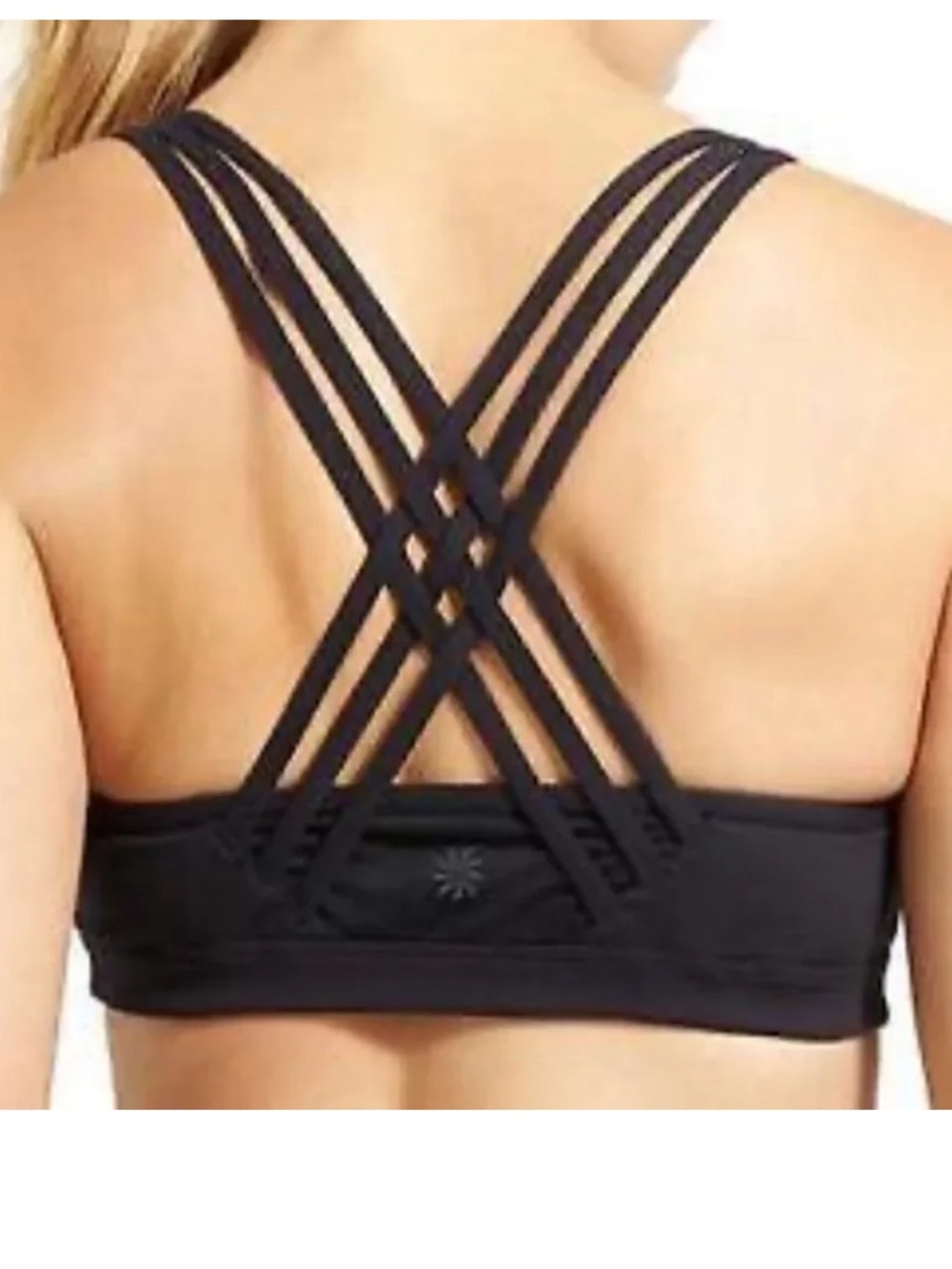 Athleta Fully Focused NWT black sports bra size L - Picture 3 of 6